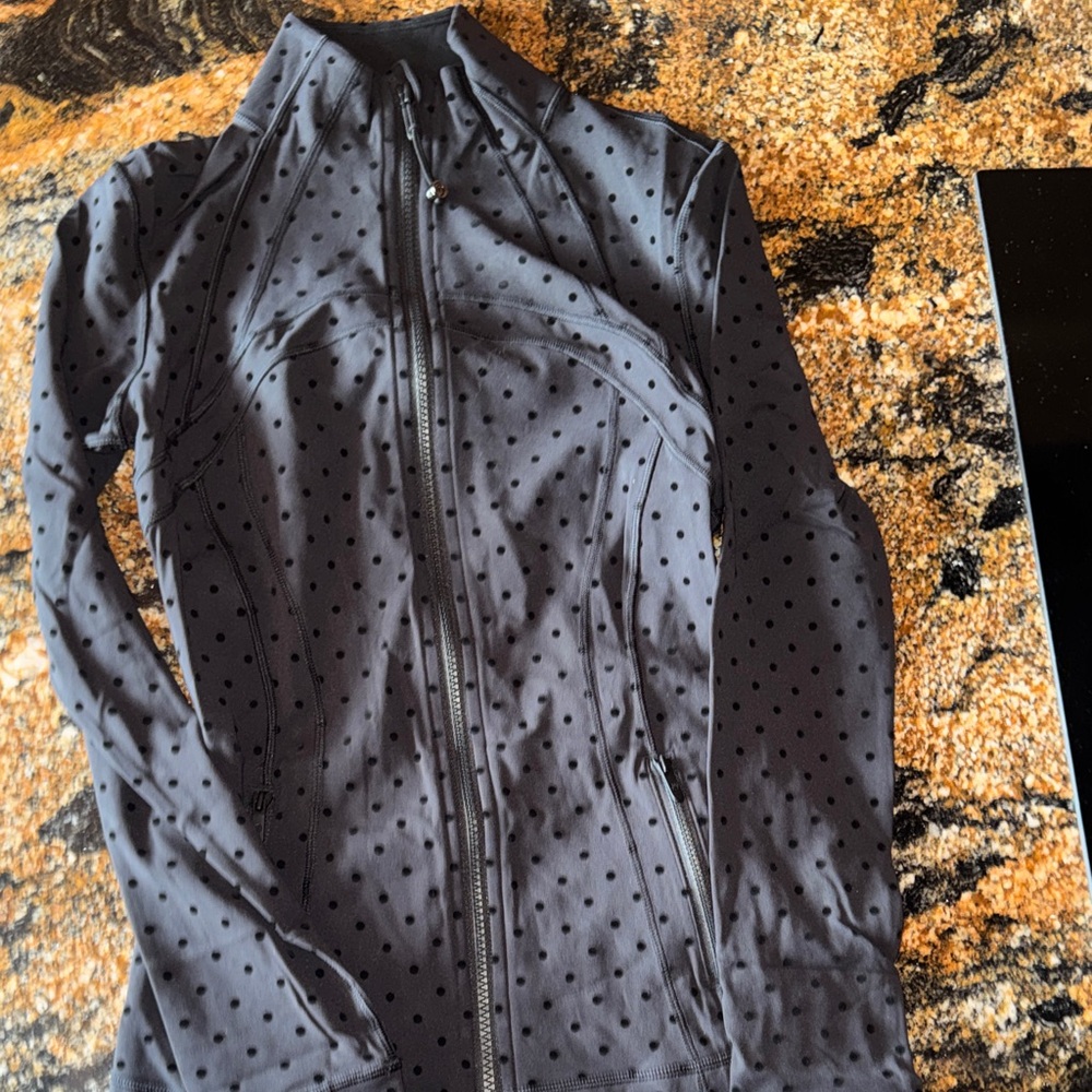 lululemon athletica Black Polka flock Dot Jacket